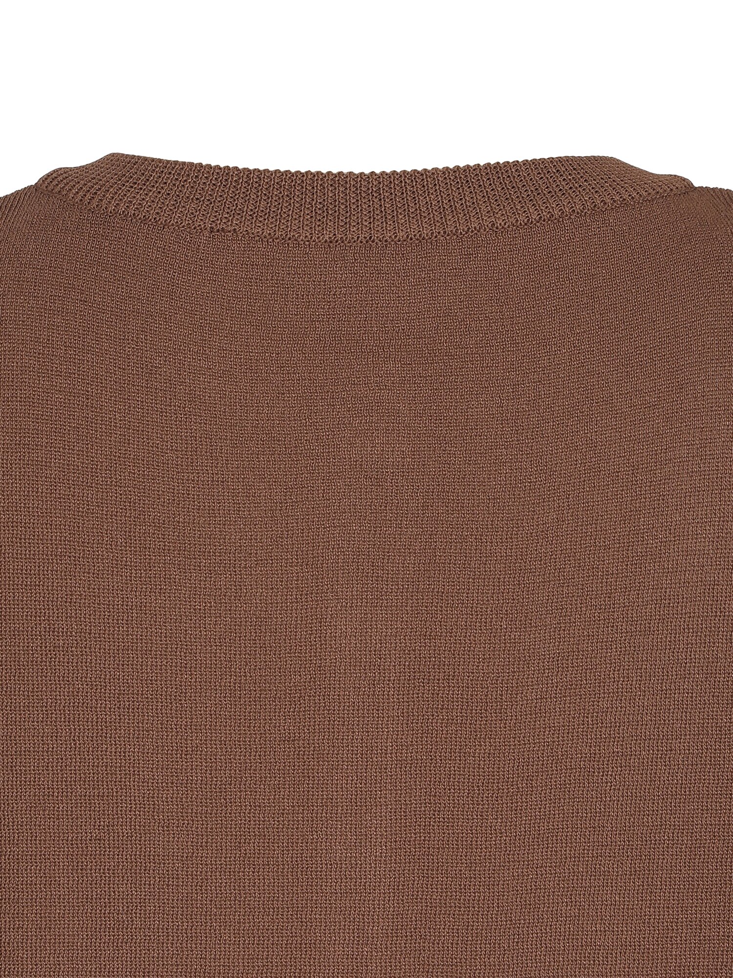 사이드 배색 니트 가디건 (BROWN)