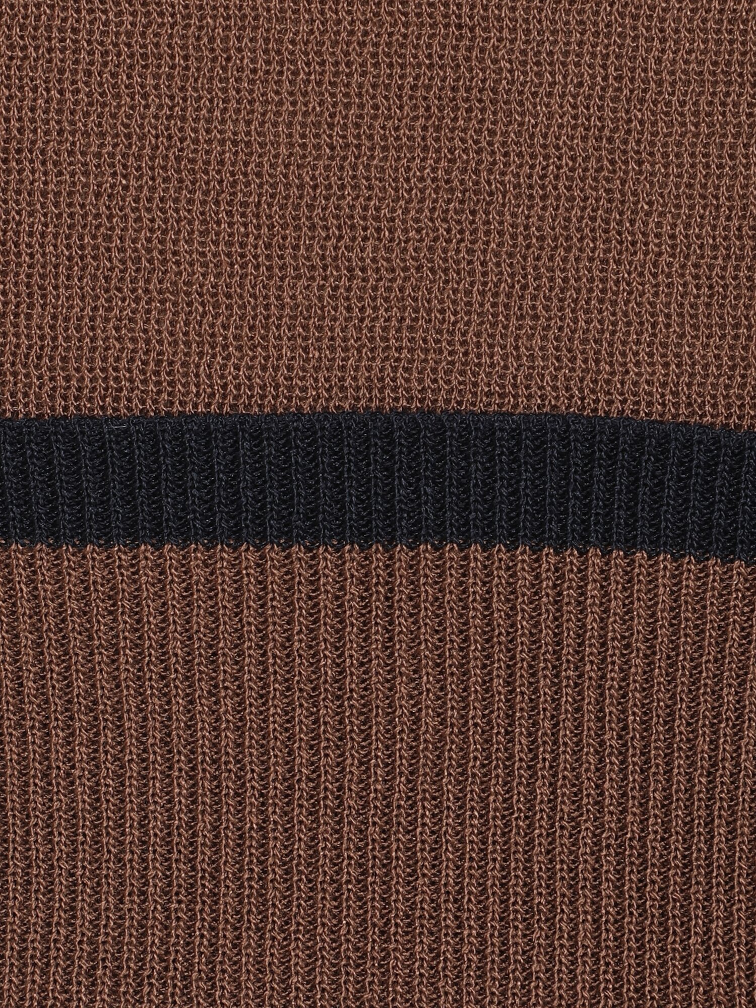 사이드 배색 니트 가디건 (BROWN)
