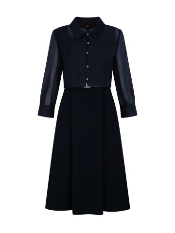 플레어 원피스 +블라우스 세트 