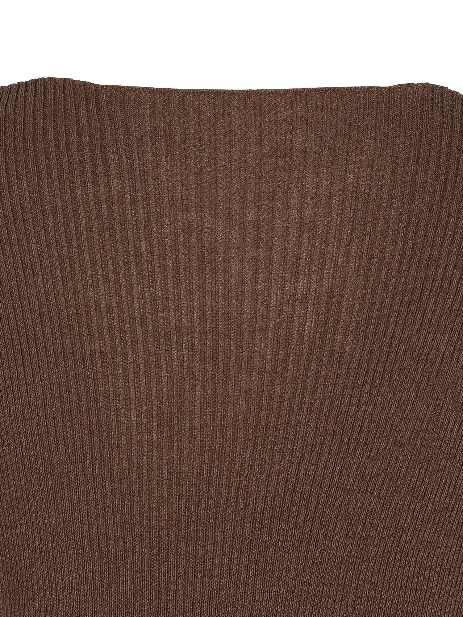 사이드 버튼 브이넥 니트 (BROWN)