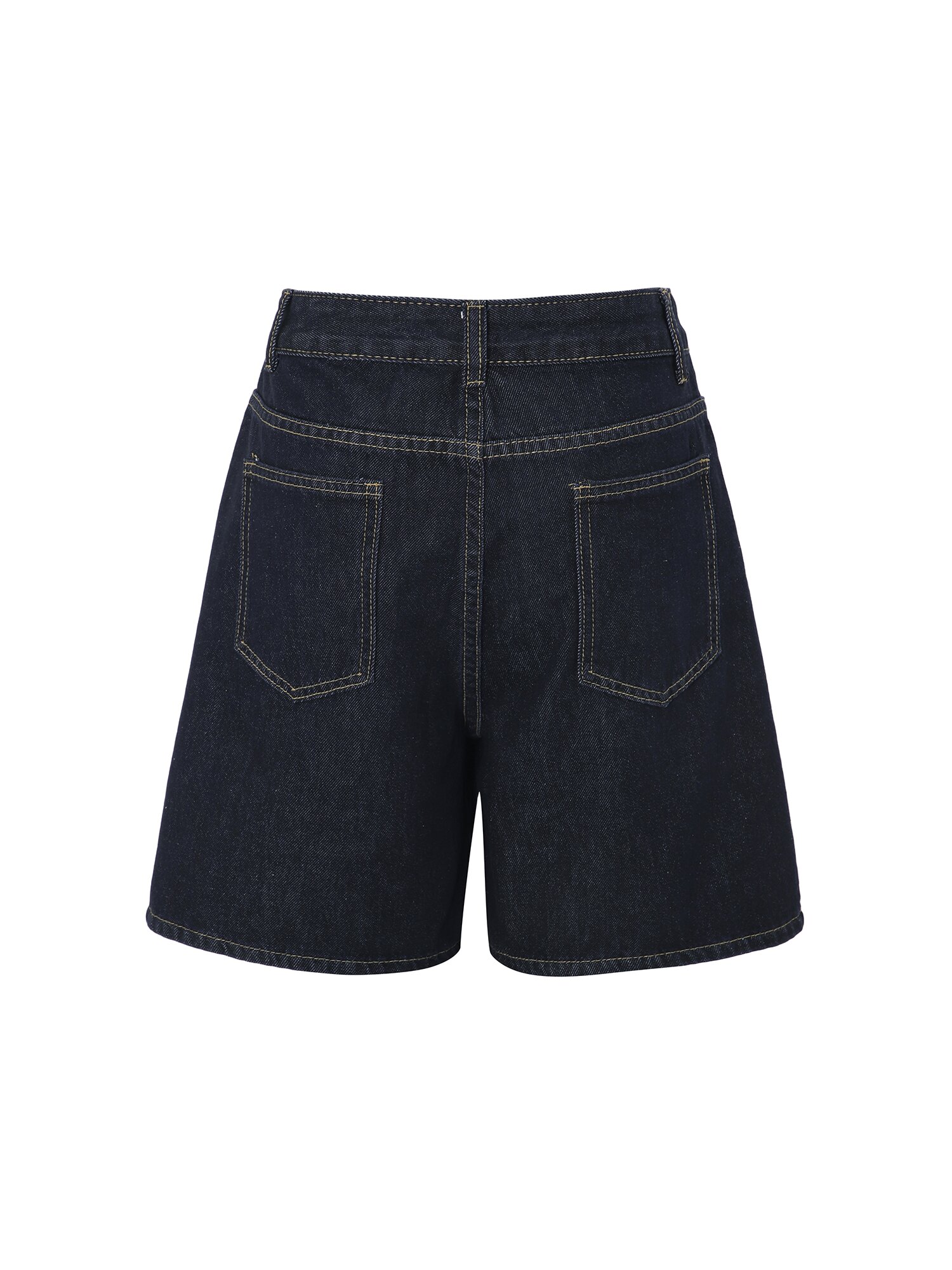 워싱 4부 숏 데님팬츠 (NAVY)