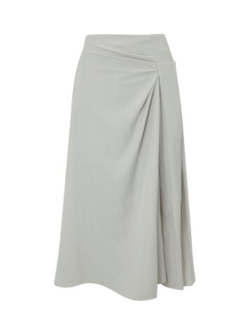 랩 플레어 롱 스커트 