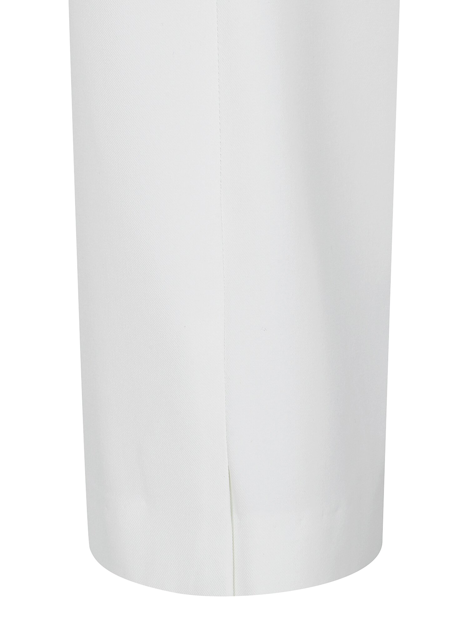 로고 장식 슬릿 슬림핏 7부 팬츠 (WHITE)