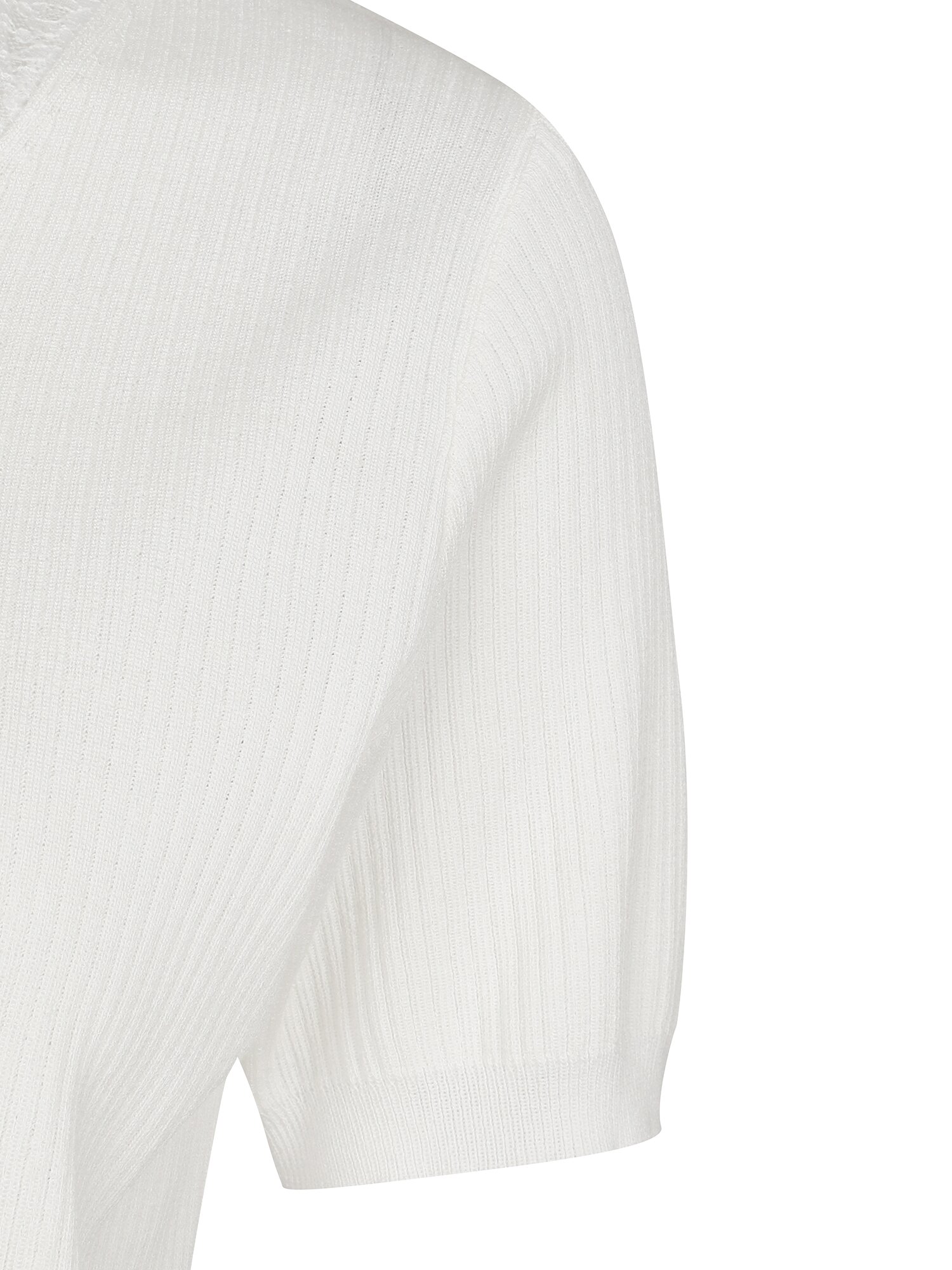 레이스 브이넥 풀오버 니트 (WHITE)