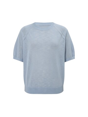 래글런 펀칭 풀오버 니트 