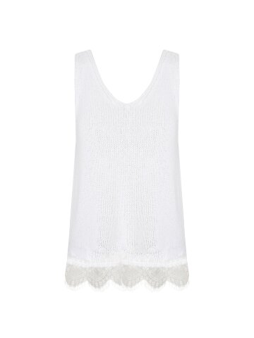 크로셰 레이스 슬리브리스 니트 