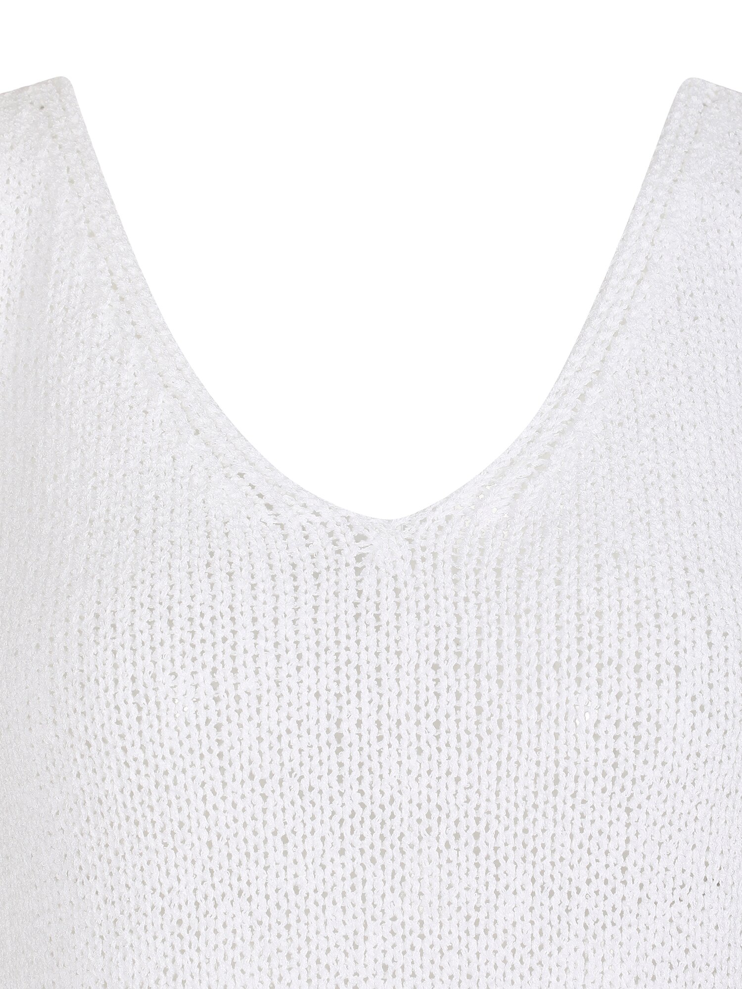크로셰 레이스 슬리브리스 니트 (WHITE)