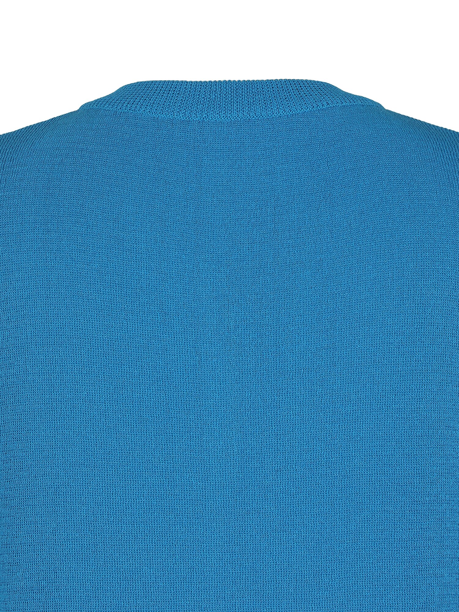 사이드 배색 니트 가디건 (BLUE)