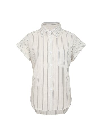 스트라이프 캡슬리브 셔츠 블라우스 