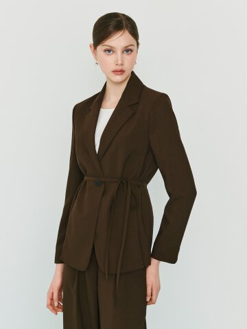 벨티드 슬릿 싱글 원버튼 재킷 