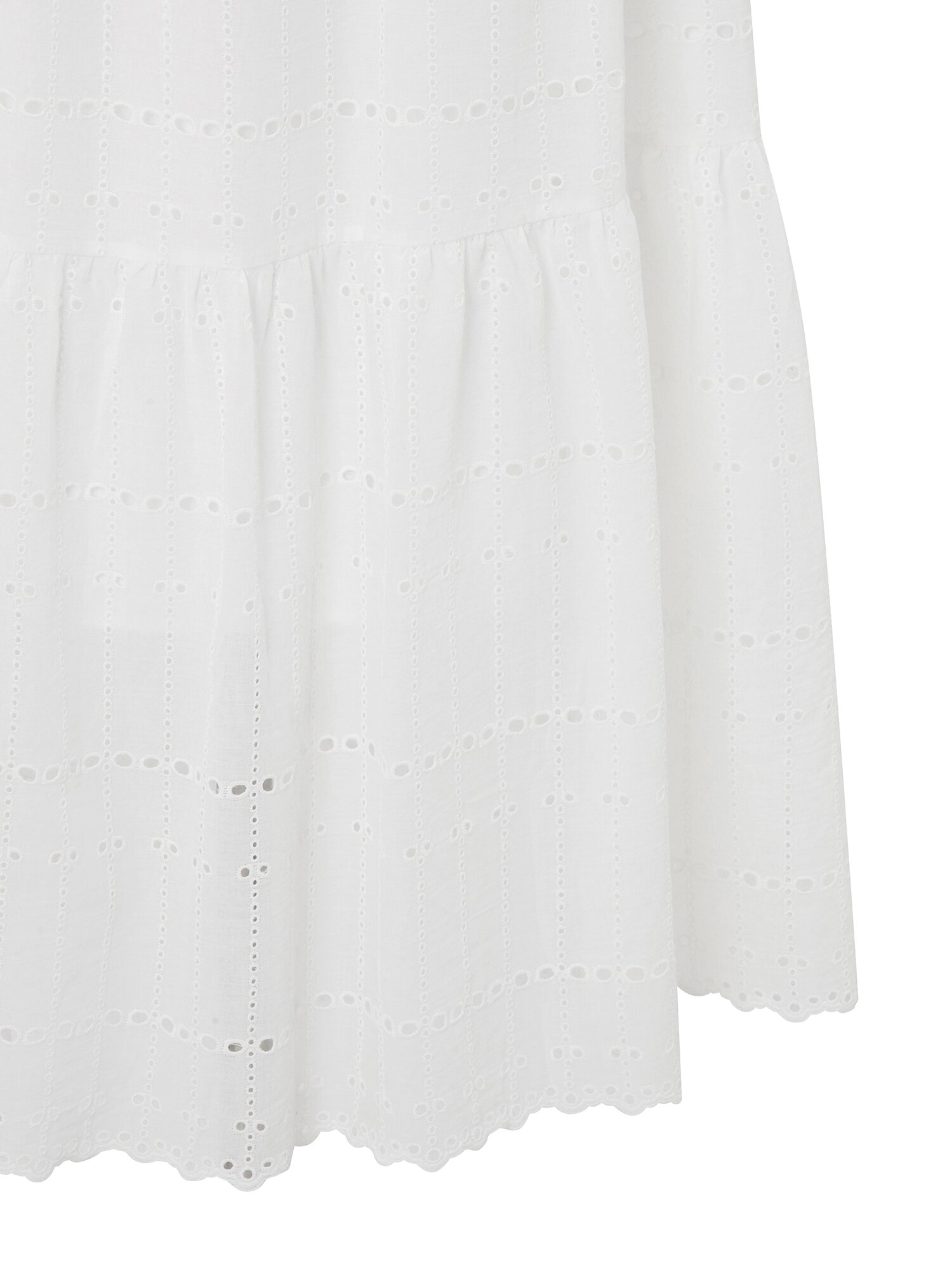 펀칭 레이스 플레어 스커트 (WHITE)