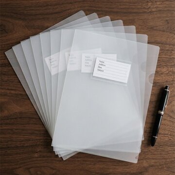 OFFISYS 보험 판촉 명함을 넣어 홍보할 수 있는 두꺼운 L홀더 A4 클리어파일 12매