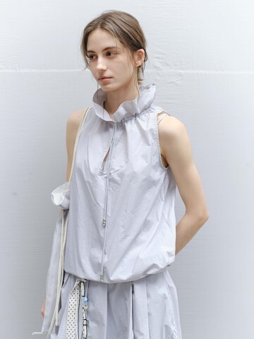 4/28 예약배송_TG_Ruffle collar sleeveless top_2color
