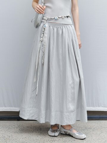 5/4 예약배송_TG_Minimal pleated midi skirt