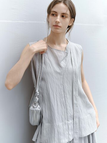 4/28 예약배송_TG_Tie collar sleeveless top_4color