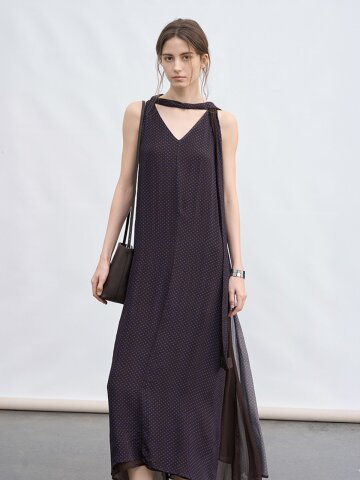 4/28 예약배송_TG_Dot tie collar sleeveless dress_2color