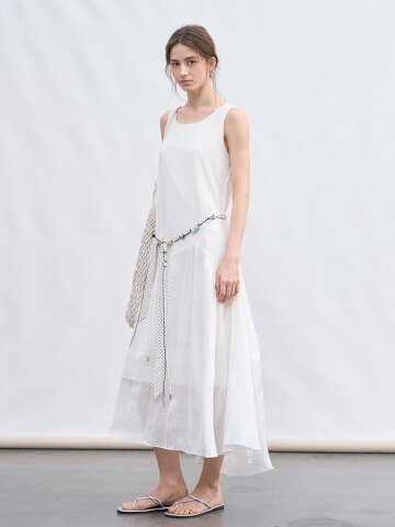 5/4 예약배송_TG_Plaid sheer sleeveless dress