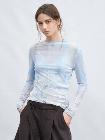 4/28 예약배송_TG_Blue mesh long sleeve top_2color