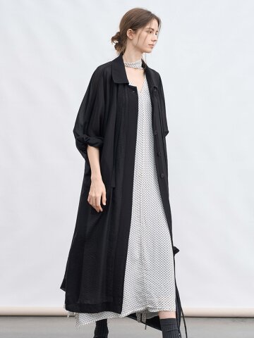 4/28 예약배송_TG_Lightweight sheer long coat_BLACK