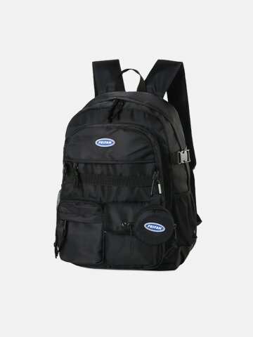 남성 데일리 캐주얼 사이드포켓 D링 심플 학생 백팩 BJE272