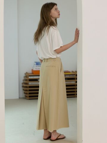 H-line long skirt Beige

