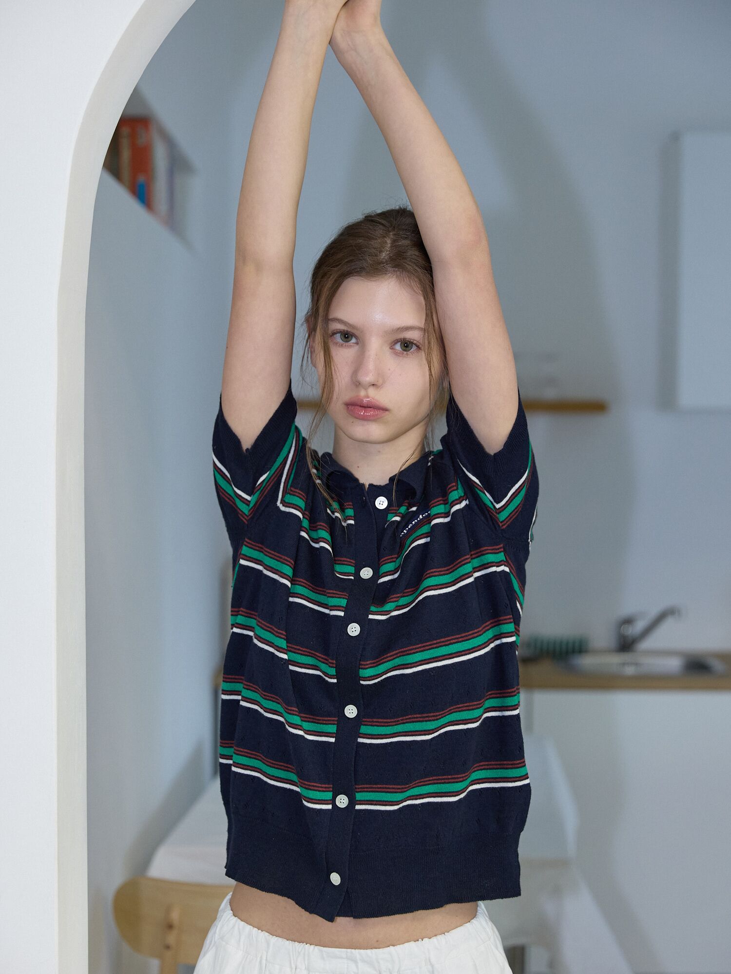 Multi stripe knit Navy