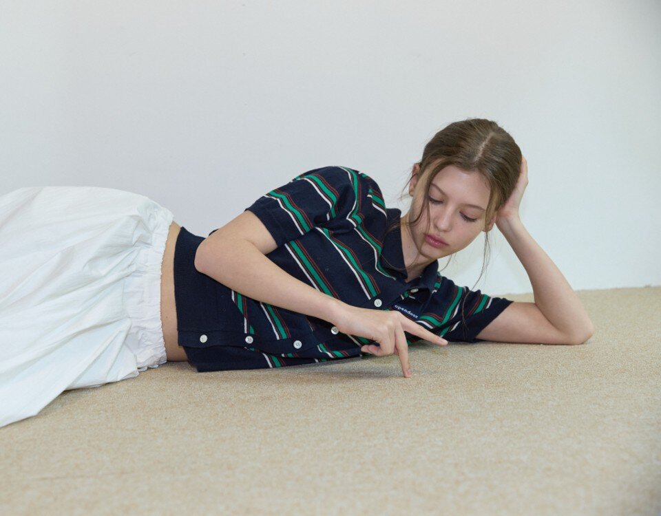 Multi stripe knit Navy