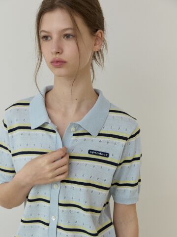 Multi stripe knit Blue



