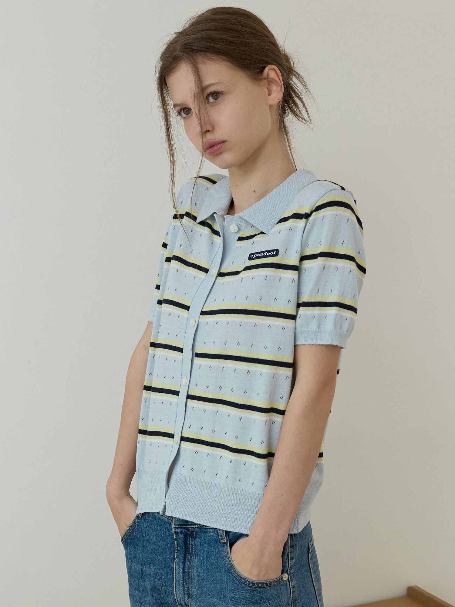 Multi stripe knit Blue