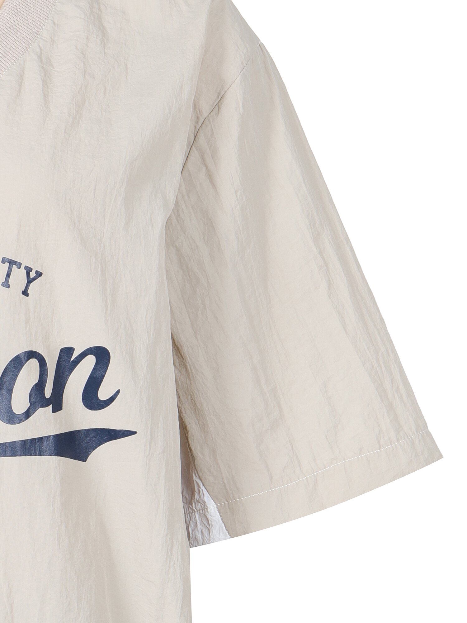 크링클 브이넥 나일론 투피스 (BEIGE)