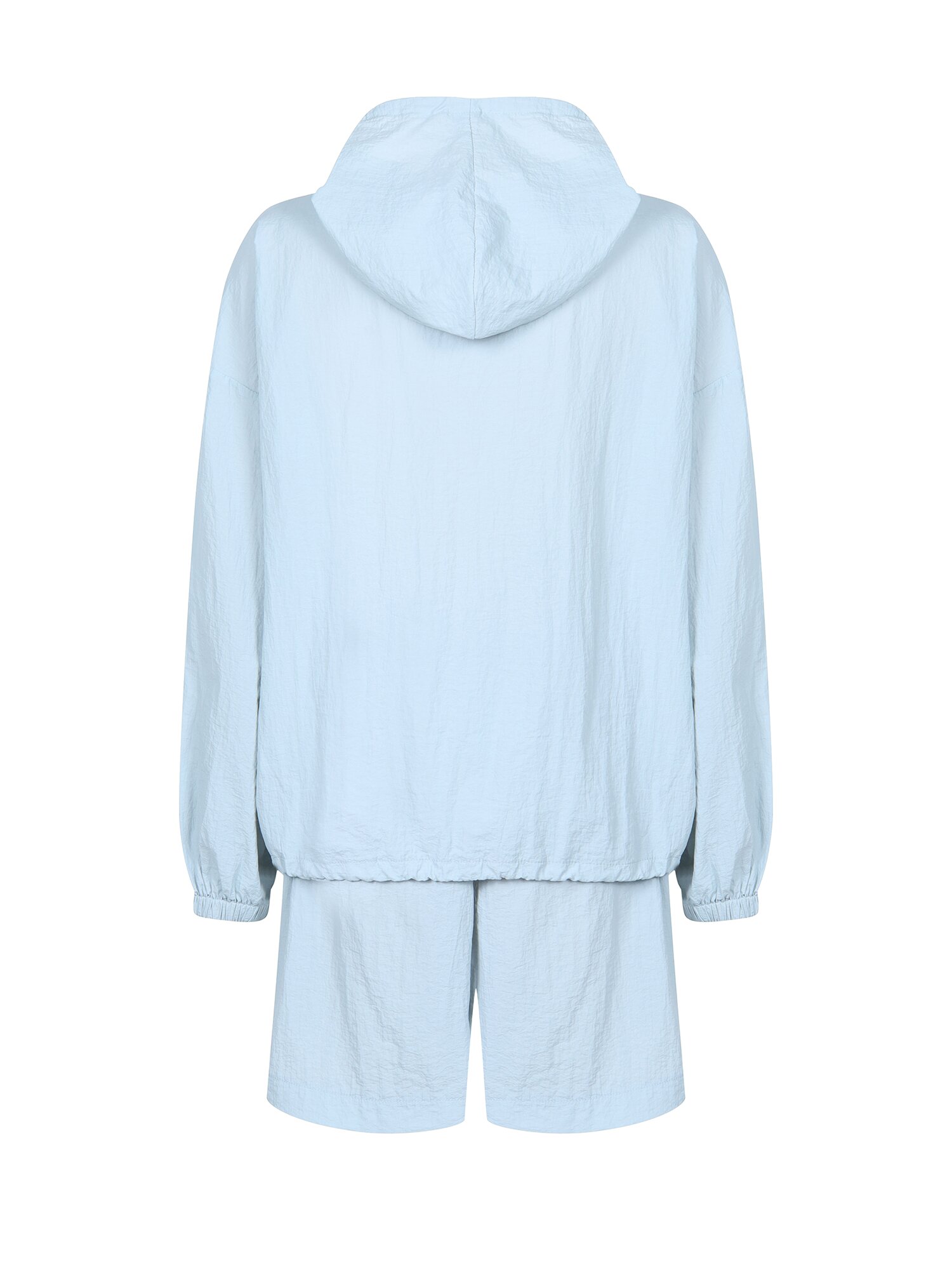 프린팅 후드넥 나일론 투피스 (LIGHT BLUE)