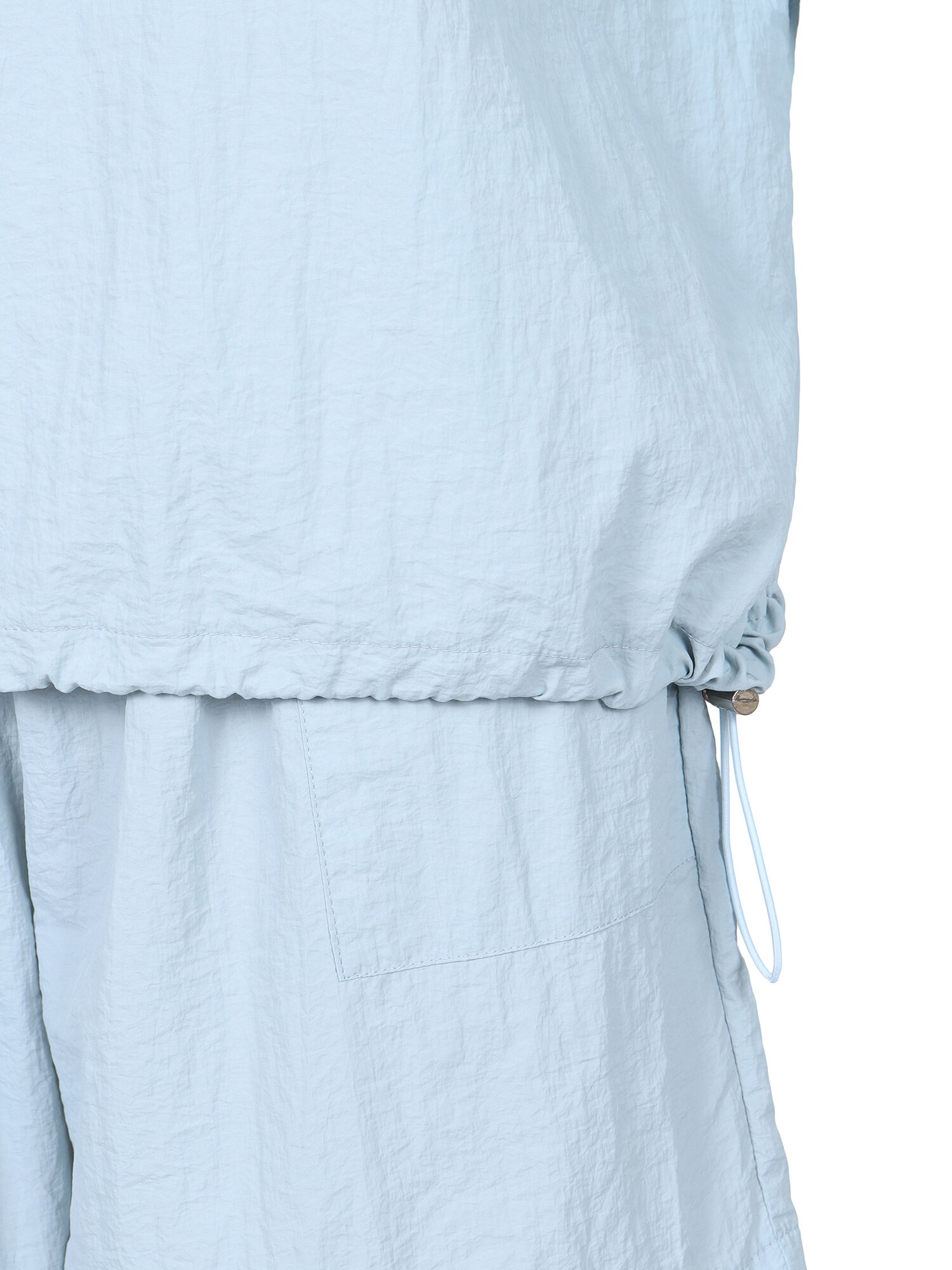 프린팅 후드넥 나일론 투피스 (LIGHT BLUE)