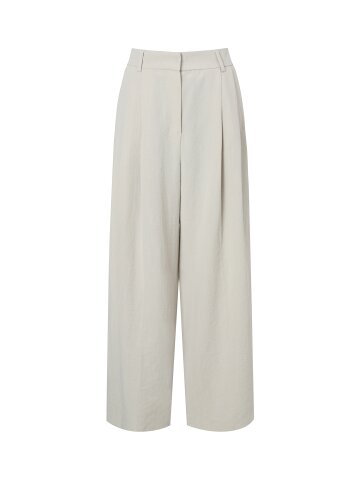 린넨 블렌드 투 턱 슬랙스 팬츠 