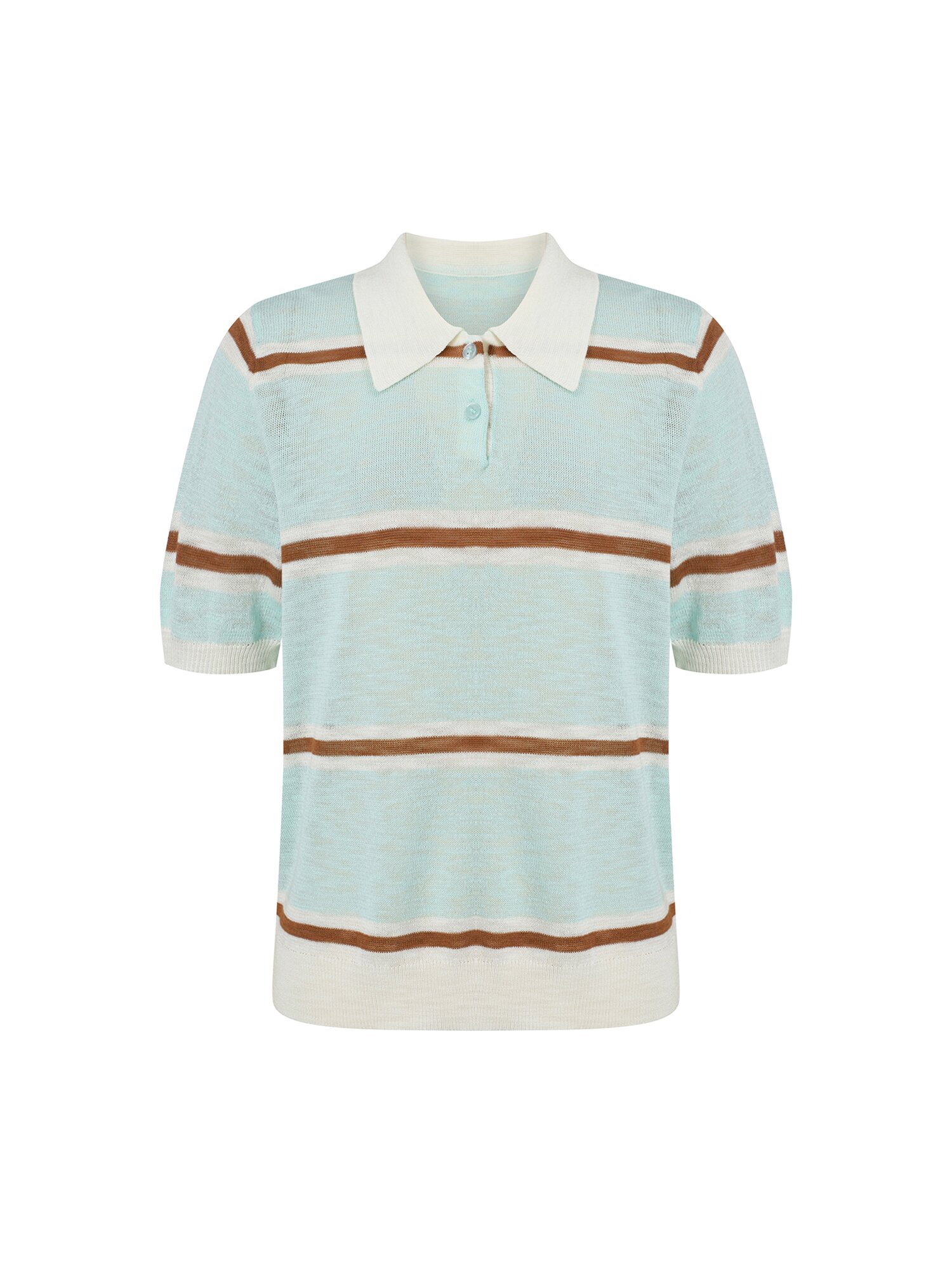 멀티 스트라이프 칼라 풀오버 니트 (MINT)