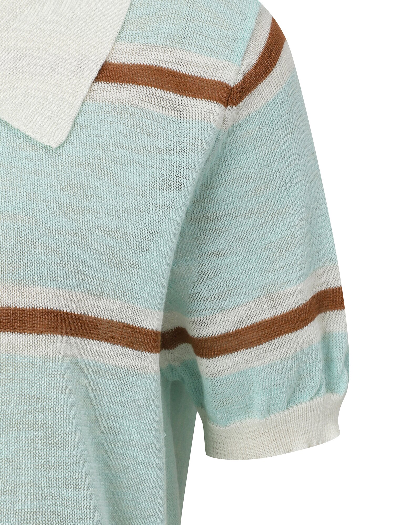 멀티 스트라이프 칼라 풀오버 니트 (MINT)