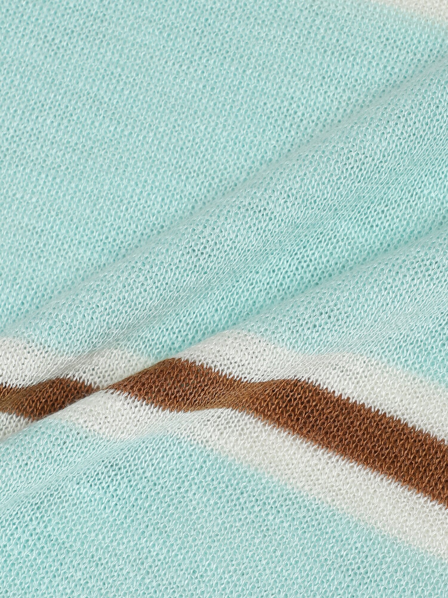 멀티 스트라이프 칼라 풀오버 니트 (MINT)