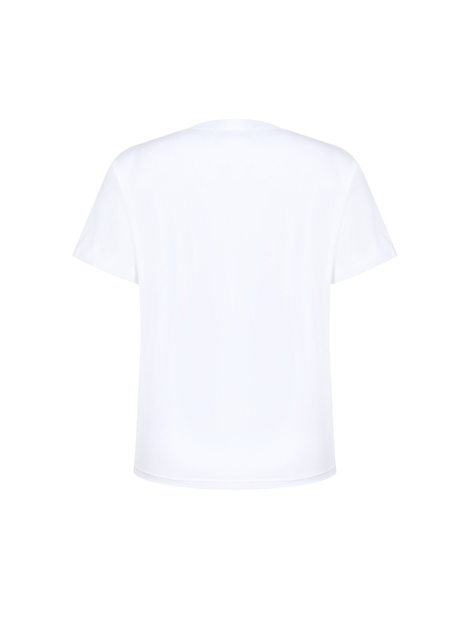 스판 레터링 라운드넥 티셔츠 (BLUE)