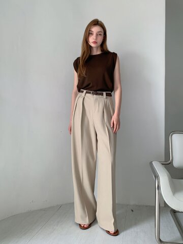 어번 투턱 와이드 슬랙스 (4colors)