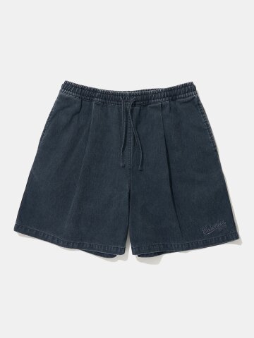 TAIL LOGO PINTUCK WASHED TWILL SHORTS PANTS_NAVY