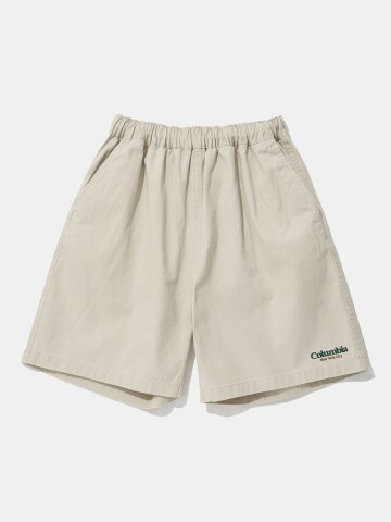 NYC EMB WASHED TWILL SHORTS PANTS_CREAM