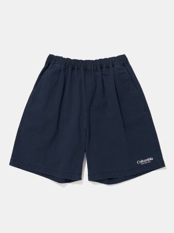 NYC EMB WASHED TWILL SHORTS PANTS_NAVY