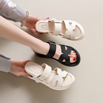 [썸머]미뉴텐 키높이 스트랩 플랫폼 샌들(H129J622)