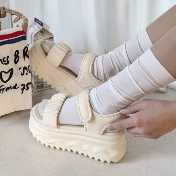 [썸머]라트렌 벨크로 키높이 플랫폼 샌들(H130J787)