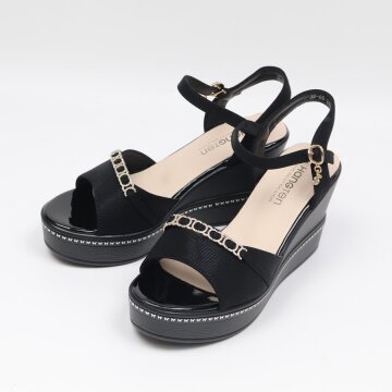 [썸머]호클루 키높이 체인 웨지 샌들(H130J677)