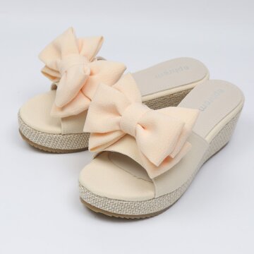 [썸머]라토덴 키높이 리본 웨지 슬리퍼(H130J754)