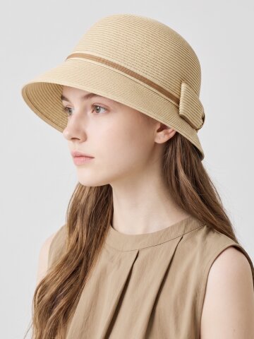 마이린 여성 밀짚 리본 여름 데일리 휴양지 바캉스 벙거지 챙 모자 K270