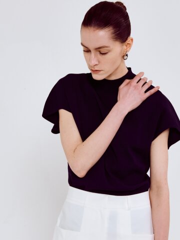 GRACE HALF NECK SWEATER - 2COLOR