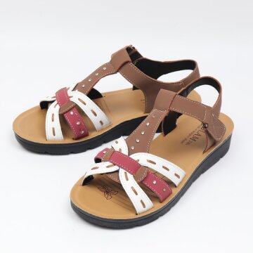 [썸머]노벨 배색 스트랩 샌들(H130J821)