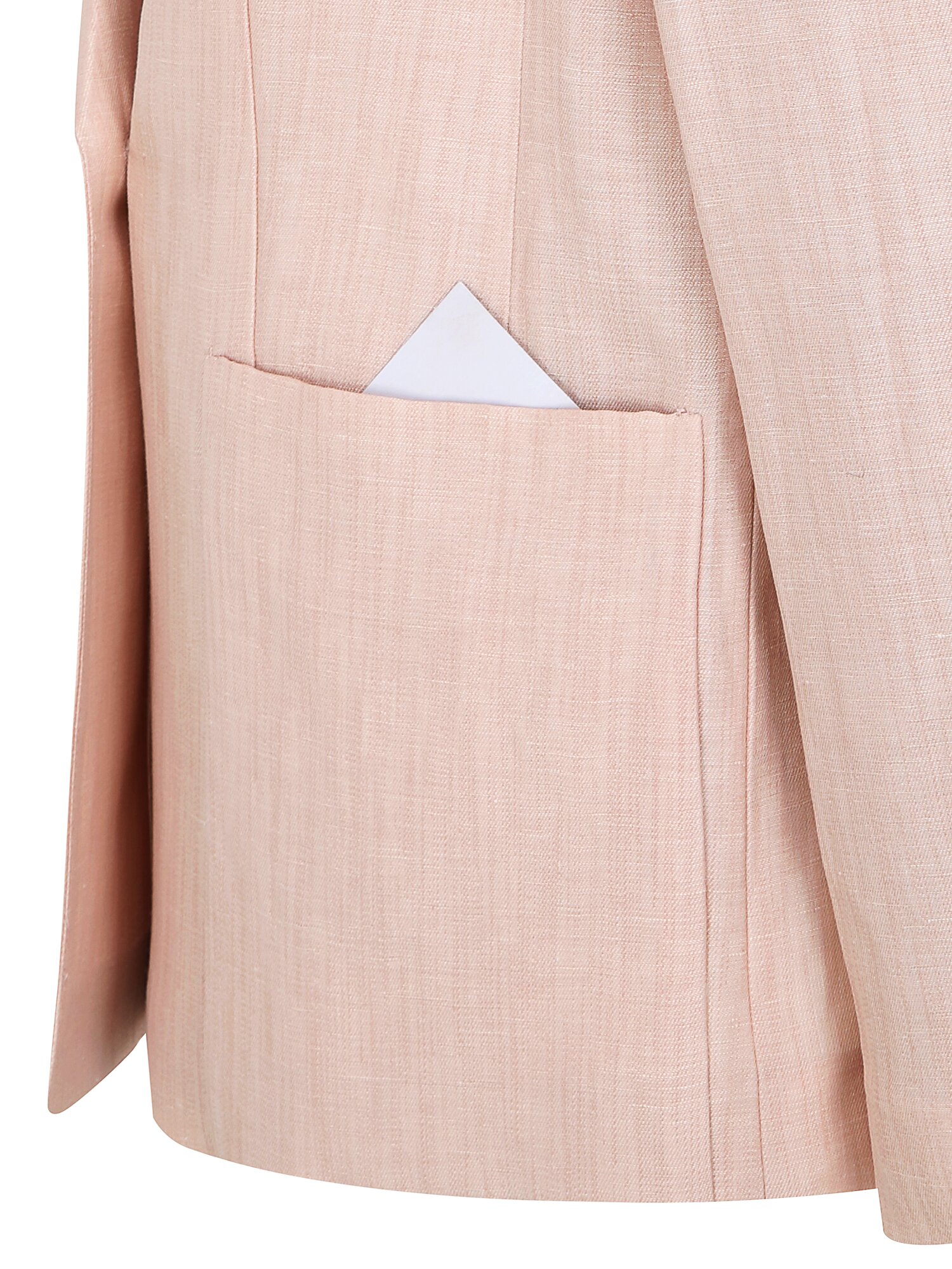 린넨 테일러드 싱글 원버튼 재킷 (LIGHT PINK)