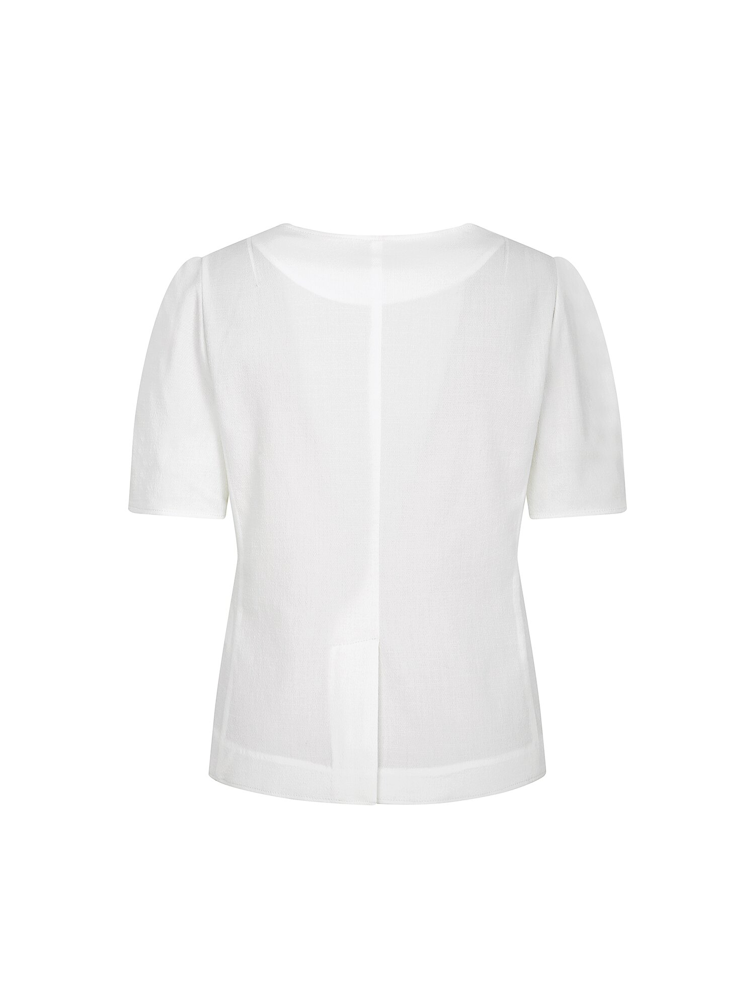포켓 하프 슬리브 라운드넥 재킷 (WHITE)